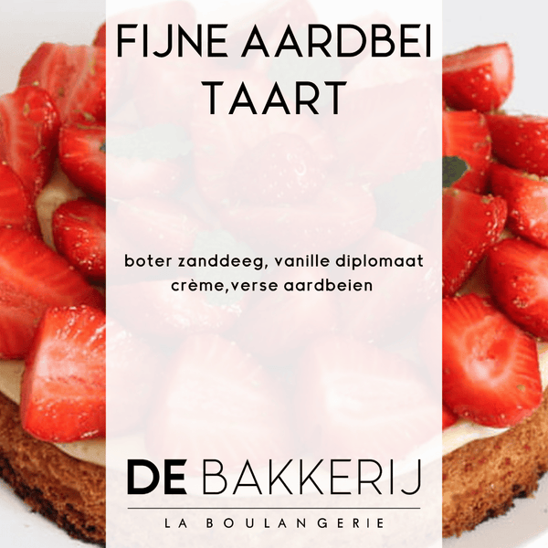 Fijne Aardbei Taart 5 Pers.